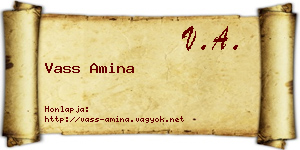 Vass Amina névjegykártya